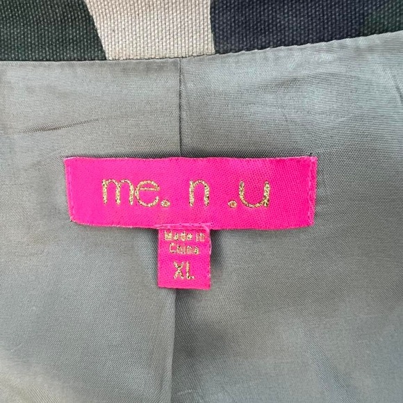 Camo Jacket Sequin Eye Embroidery Denim Youth XL Military Green Utility Y2K 90's - Picture 7 of 11